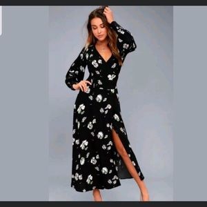 Free people so sweetly wrapped floral midi dress
